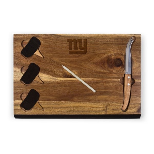 Picnic Time Family Of Brands NFL New York Giants - Delio Acacia Cheese Cutting Board & Tools Set 833-00-512-213-2 - main
