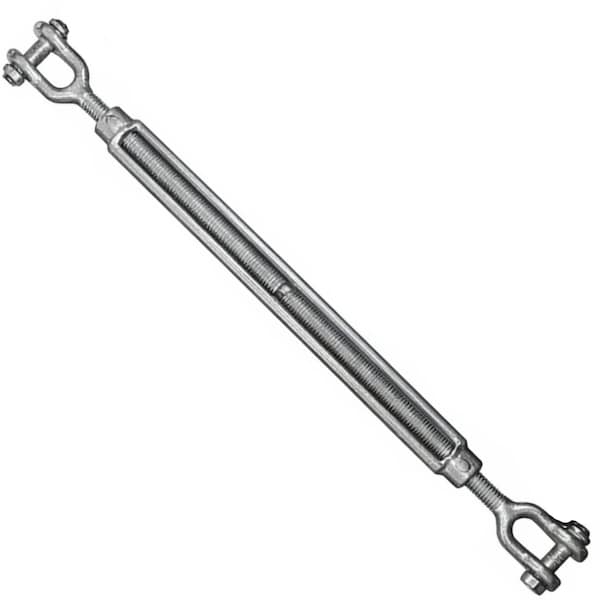 Hyw Products Drop Forged Hot Dipped Galvanized Steel Turnbuckle 1/2in x 12in Jaw/Jaw 2011212 - main