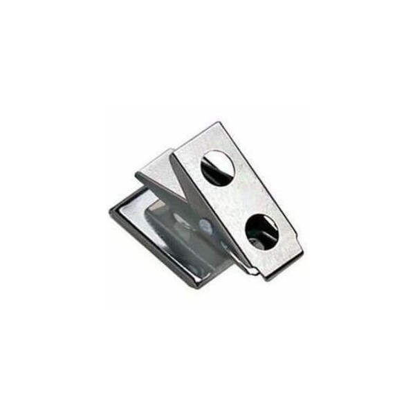 Brady Nickel Plated Steel Pressure Sensitive 2 Hole Smooth Face Clip - 1" - Steel - 100 / Pack 5735-2010 - main