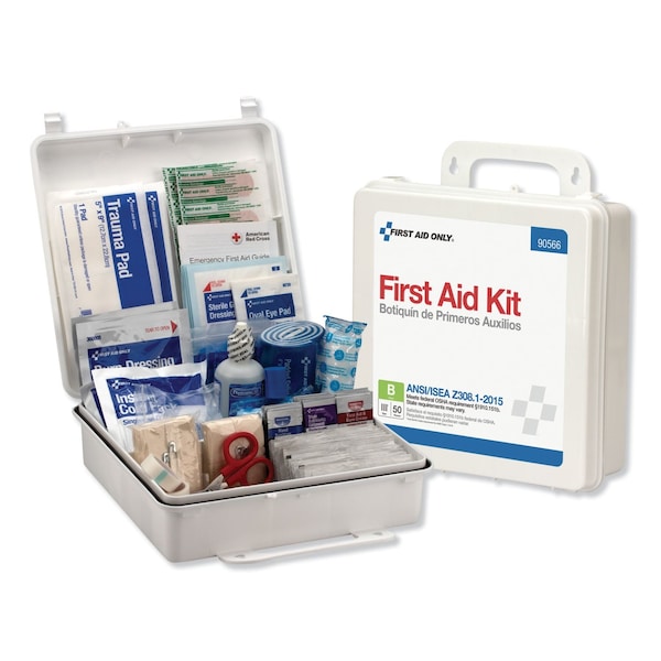 First Aid Only ANSI 2015 Compliant Class B Type III First Aid Kit for 50 Ppl, 199 Pc 90566 - main
