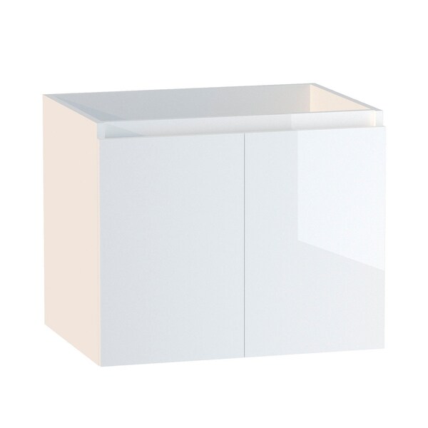 Homeroots 28" White Wood Freestanding Bathroom Vanity With White Sink And Two Drawers 627416 - main