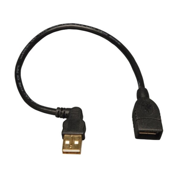 Tripp Lite Eaton Tripp Lite Series USB Extension Cable (USB-A Right-Angle M to USB-A F), 10-in. (25.4 cm) U005-10I - main
