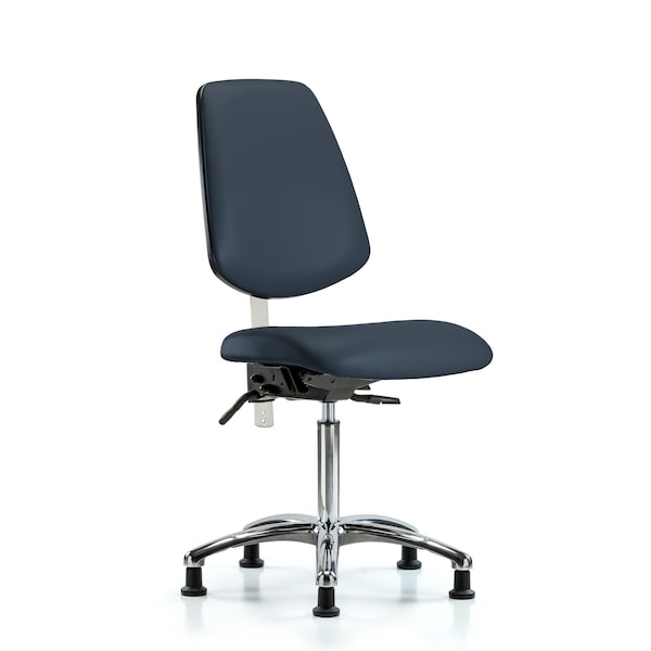 Blue Ridge Ergonomics Clean Room Chair Vin Med Ben Chair, Med, Bk, Nav, CL100, No Arms, 22" to 29" Height, Vinyl BR-NCR-VMBCH-MB-CR-T1-A0-NF-RG-8582 - main