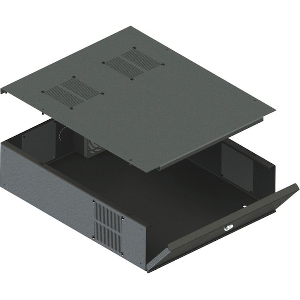 Video Mount Products VMP Low Profile DVR / Storage Lockbox - 3U Rack Height x 19" Rack Width - Rack-mountable - Black DVR-LB3 - main