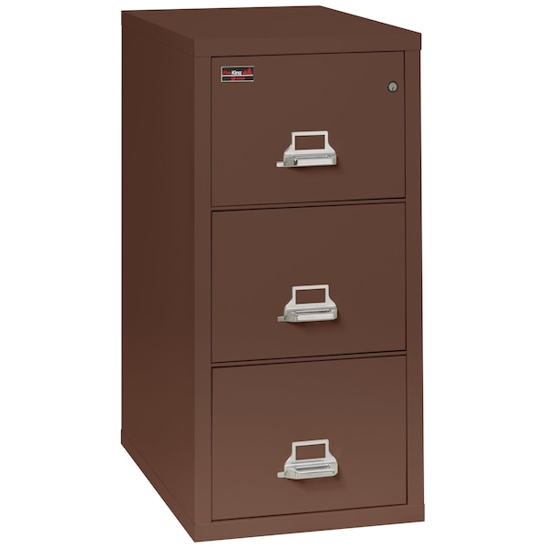 Fireking 3 Drawer, 2 Hr Fire & Impact Rated, Vertical, 31" depth Letter Brown 3-1943-2BR - main