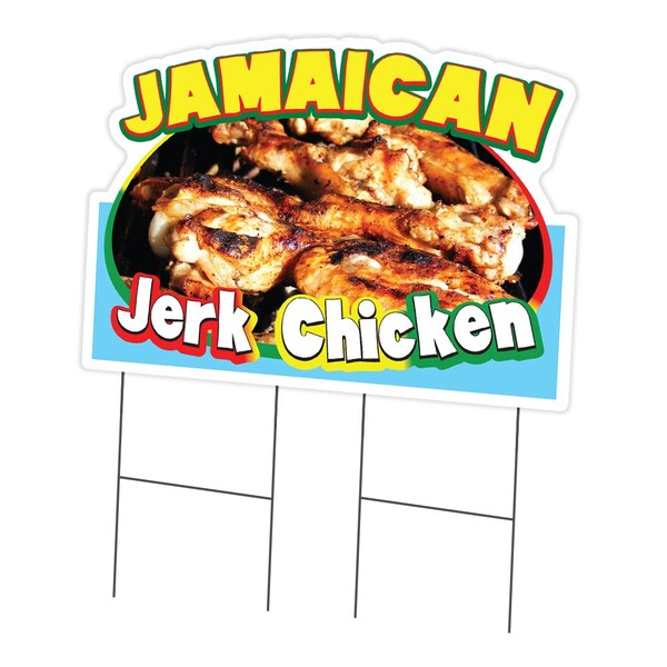Signmission Jamaican Jerk Chicken Die Cut Yard & Stake plastic window, 2436-Jamaican Jerk Chicken C-DC-2436-DS-Jamaican Jerk Chicken19 - main