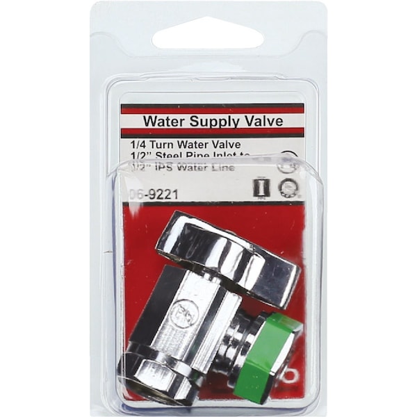 Westlake Pipe & Fittings 1/2'' IP Inletx1/2'' IP Outlet 1/4 Turn Angle Valve 6/1/9221 - main