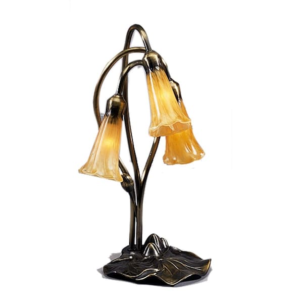 Meyda Lily 3 Light Accent Lamp with Amber Shades 13636 - main