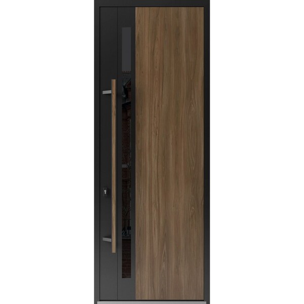 Vdomdoors Steel Door Dekton 0163 Venezia Noce 96”/ Entry Door Painted W36xH96 Right hand Inswing DEKTON0163EXD-VEN-W36xH96-RH-I - main