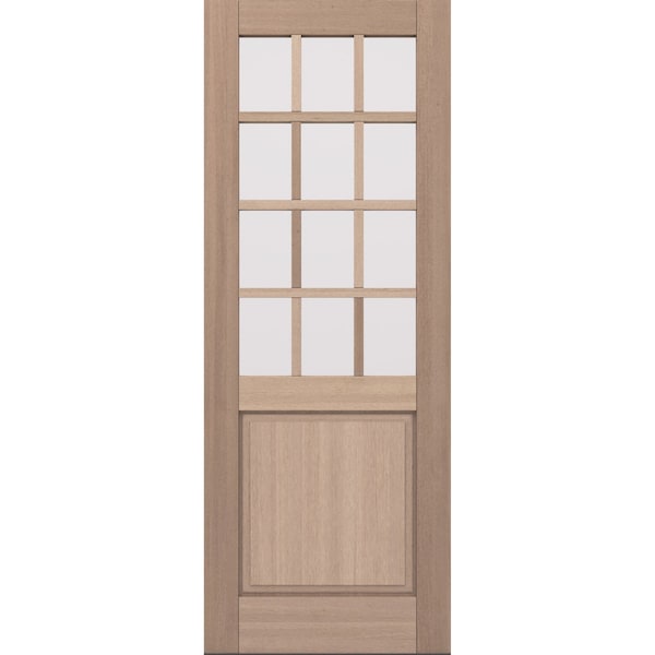 Doornmore G5012, 37.75" x 98" ( 36" Door) Left Hand, Mahogany SDL 12 Lite, 1/2 Lite Exterior Door G5012-SW-3696_1_LI - main