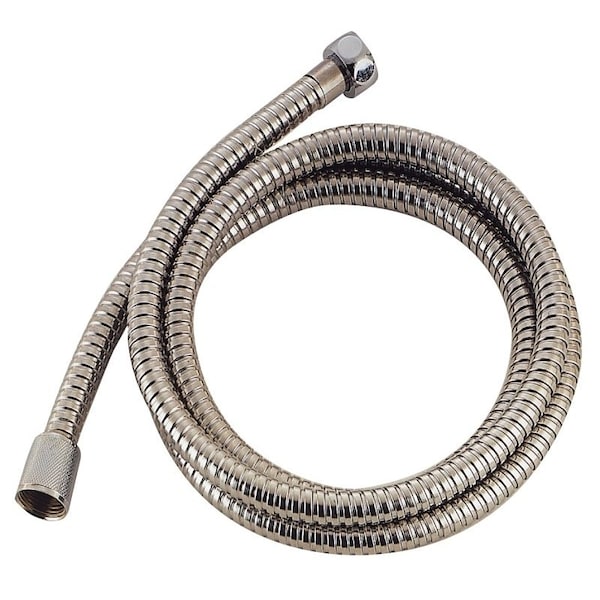 Boston Harbor Shower Hose with Hex Nut, 7/8 in Connection, 1/2-14 NPSM, G1/2, 72 in L Hose, Stainless Steel B42034 - main