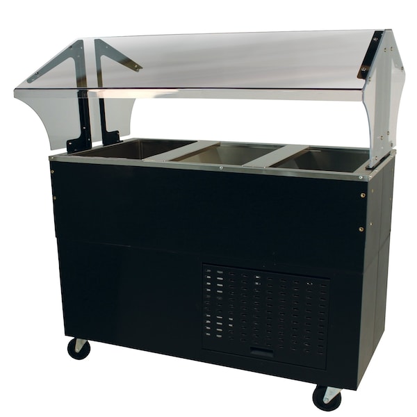 Advance Tabco Serving Counter w/Mechanically Assisted Cold Pan, sneeze guard 47-1/8 in.W x 35 in.D x 53 in.H BMACP3-B-SB - main