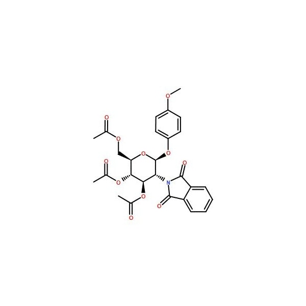 Ak Scientific 4-Methoxyphenyl 3, 4, 6-Tri-O-acetyl-2-deoxy-2-phthalimido-beta-D-glucopyranoside (1g), CAS 138906-41 8165AJ-1g - main