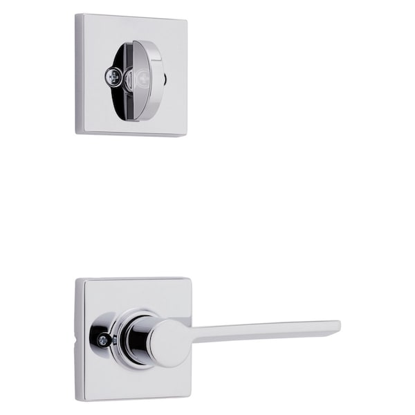 Kwikset Left Hand Ladera Lever with Square Rose Interior Single Cylinder Handleset Trim for Both 800 and 966LRLSQTLH-26.UNIV - main