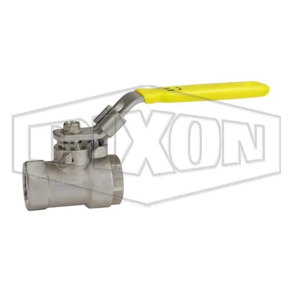 Dixon 2 pc Ball Valve, 1/4 in Nominal, FNPT End Style, 316 SSss Steel Body, Full Port, PTFE Seal Soft DSBV25 - main