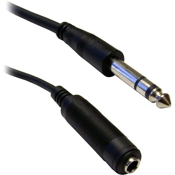 Cable Wholesale 1/4 inch Stereo Extension Cable, TRS, 1/4 inch Male to 1/4 inch Female, 10 foot 10A1-62210 - main