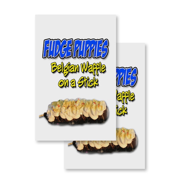 Signmission Fudge Puppies, Vinyl Decals Only 24 Inch x 36 Inch, Vinyl Decal, 2PK DSB-2436-2PACK-Fudge Puppies - main