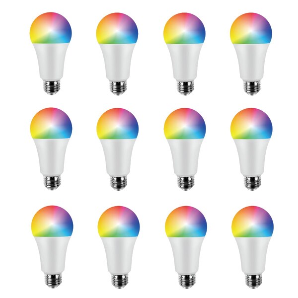 Infibrite A19 WiFi Smart LED Light Bulb, 8W 800LM, Alexa/Google/SIRI, ETL and Energy Star, 12PK IB-007-1-8W-WH-12PK - main