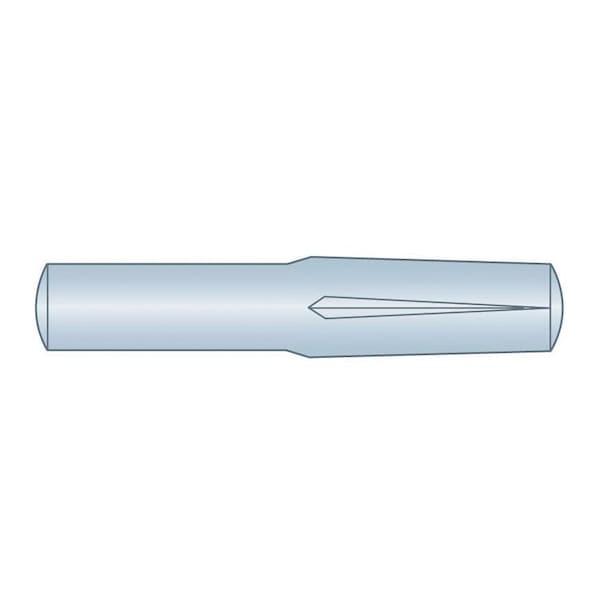 Huyett Type D Grooved Pin, Zinc Plated Low Carbon Steel, 0.188 in Dia x 0.185 in Small End Dia x 0.500 in L GP-0187-0500-D - main