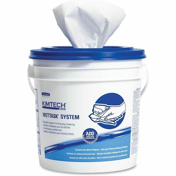 Wypall WypAll Dry Wipe Roll, White, Hydroknit, 12 in x 6 in, 95 Sheets 06001 - main