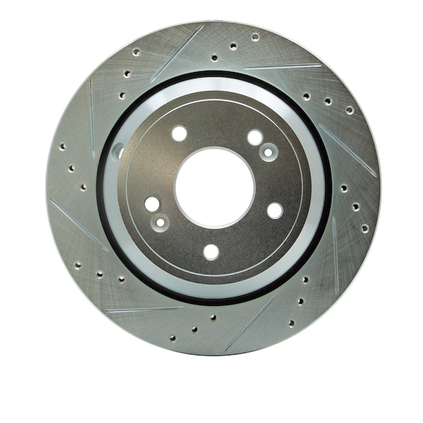 Dynamic Friction Co DFC Brake Rotor - Drilled and Slotted - Silver 631-03035L - main
