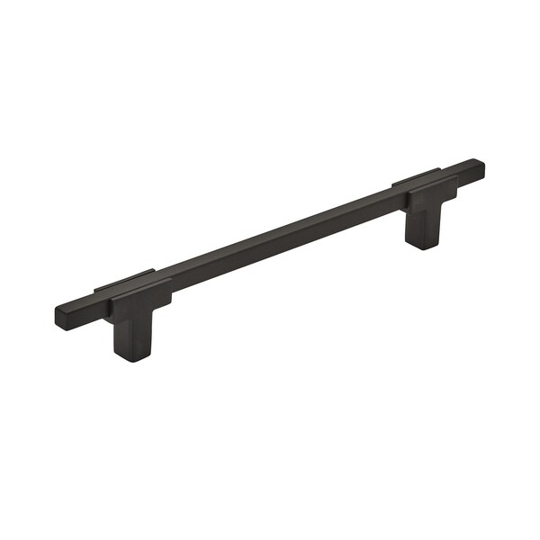 Amerock Urbanite 6-5/16 in 160 mm Center-to-Center Matte Black/Matte Black Cabinet Pull BP778160MBMB - main