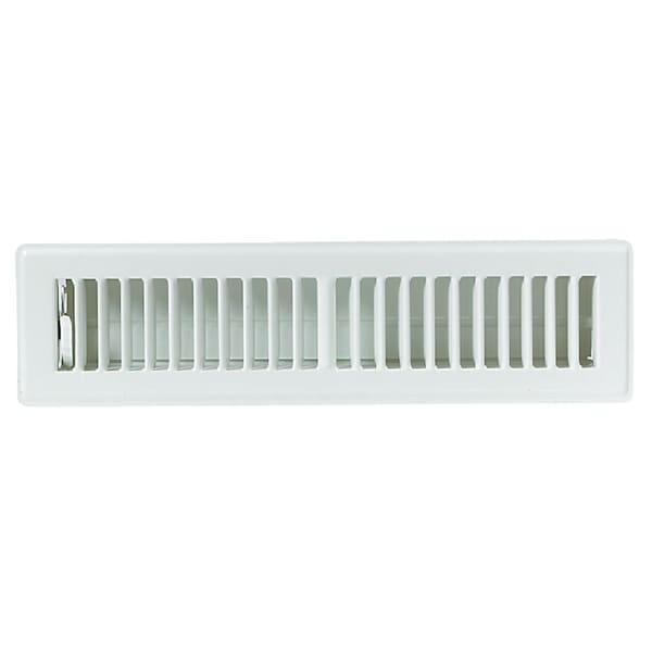 Home Impressions 2-1/4'' x 12'' White Steel Floor Register 1FL0212WH-NH - main