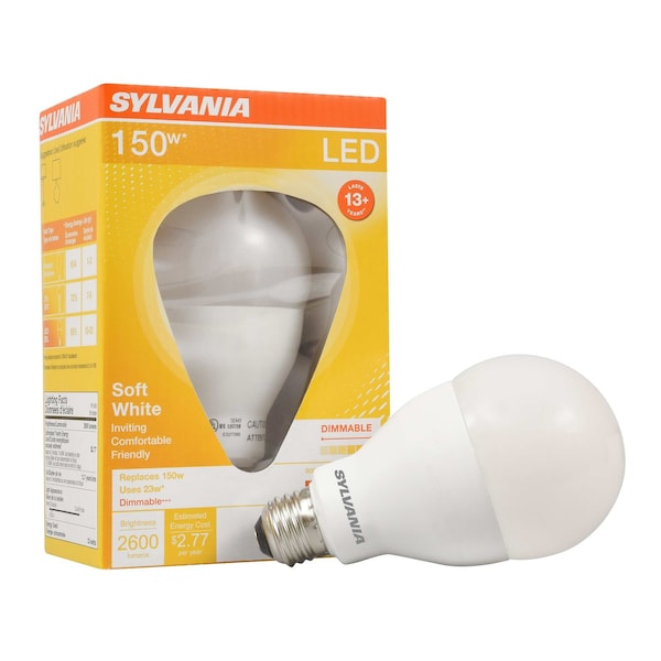Ledvance/ Sylvania LED A21, 23W, Dimmable, 80CRI, 2600 Lumen, 2700K, 15000 Life, E26 MediumBase, FROSTED LED23A21/DIM/O/827/U - main