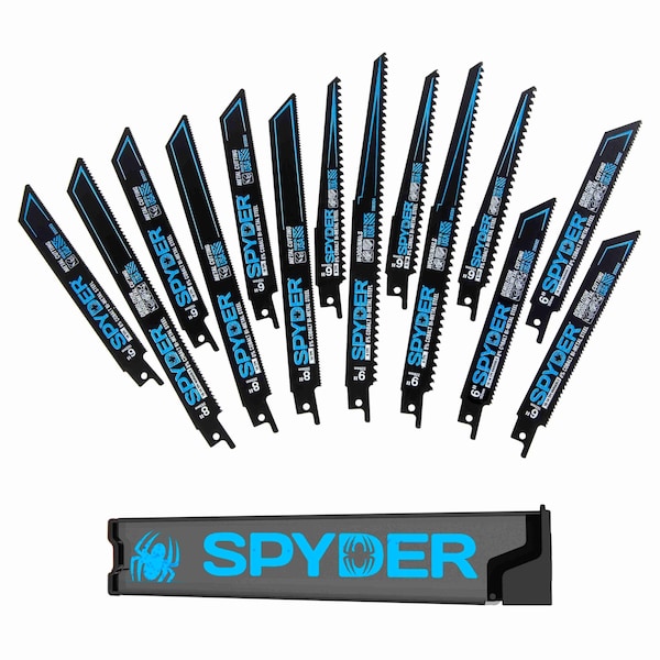 Spyder 14pc Black Series Bi Metal Recip Saw Blade Kit with Case 200308 - main