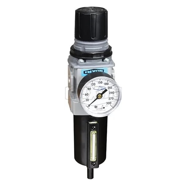 Dixon Wilkerson by Self-Relieving Compact Filter/Regulator with GC230 Gauge and Sight Glass, 250 psig Pres B18-03MGMB - main