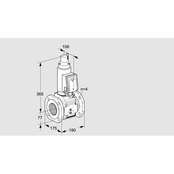 Honeywell Kromschroder VLV ASSY, SOLND, 2 1/2 ANSI FLG, VAS6T65A0 KS88203200 - main