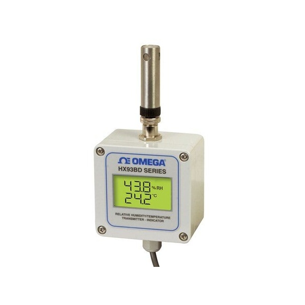Omega Temperature and Humidity Transmitter: 4 to 20mA, Screw Terminals, -22°F to 167°F, HX93B HX93BC - main