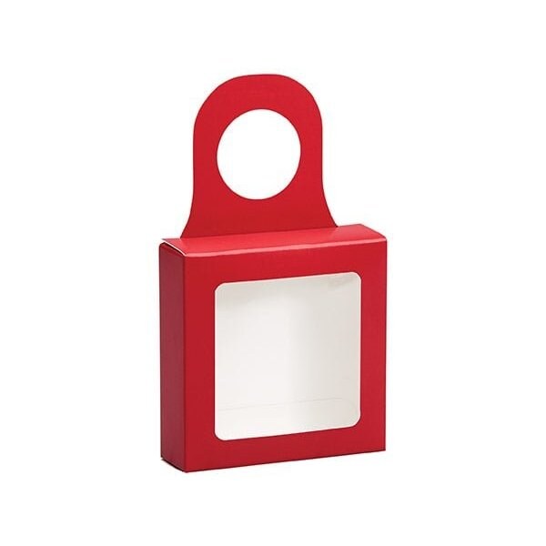 Nashville Wraps Red Bottle Hanger Favor Box, 3.625x1.125x3.625, 6PK 2004 - main