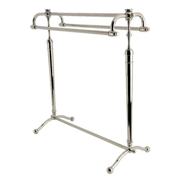 Kingston Brass 28" Freestanding Pedestal 3-Tier Towel Rack, Polished Nickel SCC2266 - main