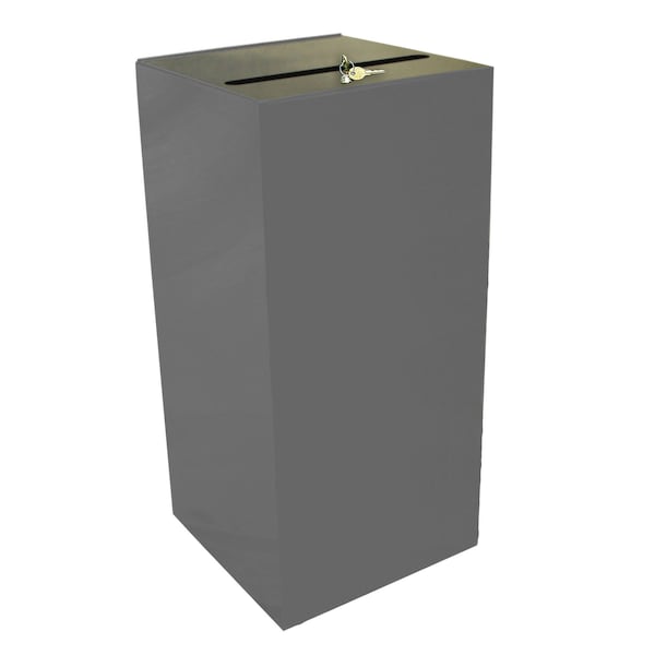 Witt Industries 32 gal Square Confidential Document Receptacle, Slate, Metal 32MSR-SL - main