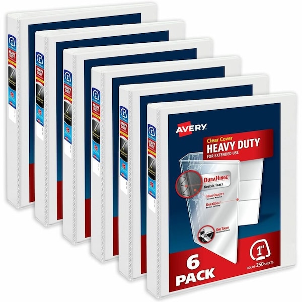 Avery Binder, Heavy-Duty View 3 Ring, PK6 79274 - main