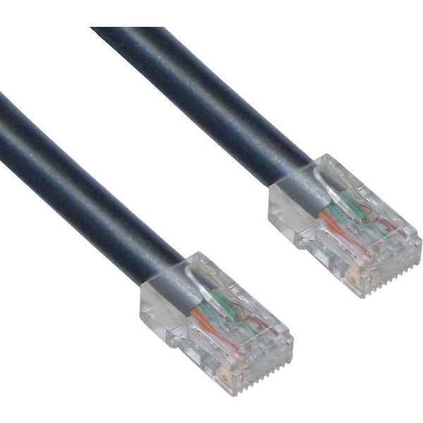 Cable Wholesale Cat5e Black Copper Ethernet Patch Cable, Bootless, POE Compliant, 50 foot 10X6-12250 - main