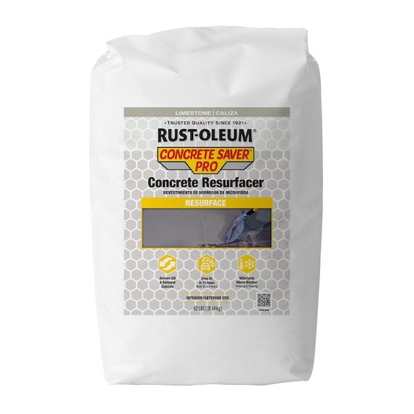 Rust-Oleum Concrete Resurfacer, 40 lb, Gray 392535 - main