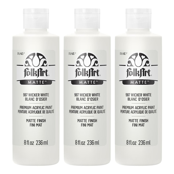 Folkart Acrylic Paint, Matte, Acrylic Base, Wicker White 987 - main