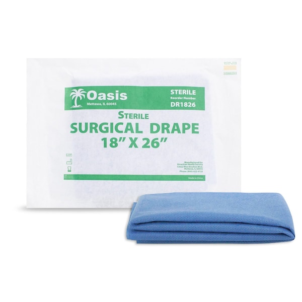 Oasis Sterile Surgical Drapes, 18"x26", 300PK DR1826 - main