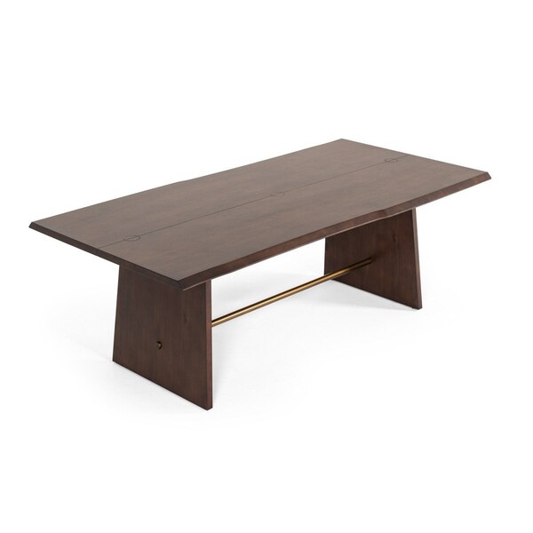 Homeroots 87" Dark Mango Rectangular Solid Wood Dining Table 486018 - main