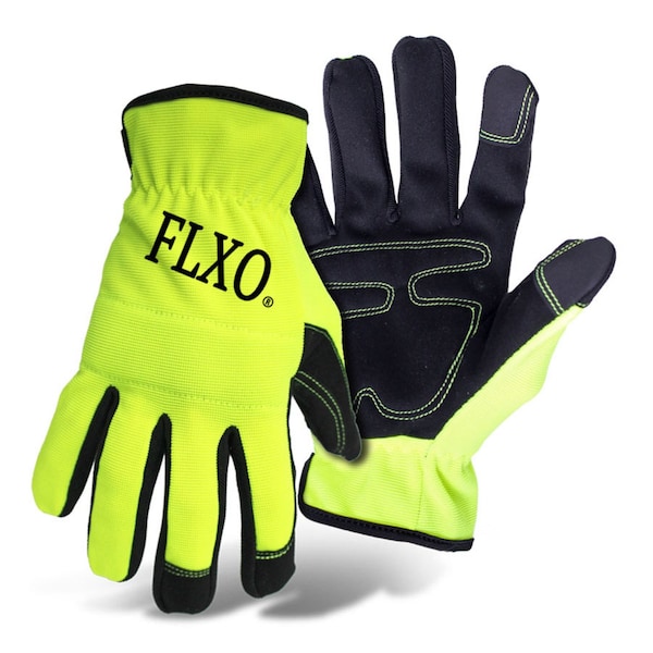 Boss Boss Men's Indoor/Outdoor Touchscreen Mechanic's Glove High-Vis Green XL 1 pair B52121-XL - main