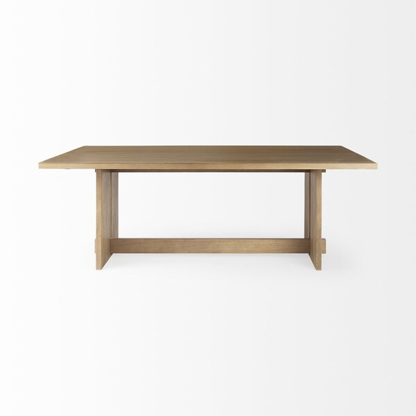 Homeroots Light Natural Modern Rustic Wooden Dining Table 397609 - main