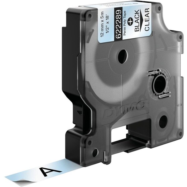 Dymo RHINO 1/2IN X 18FT, CLEAR PERMANENT POLY LABELS 622289 - main