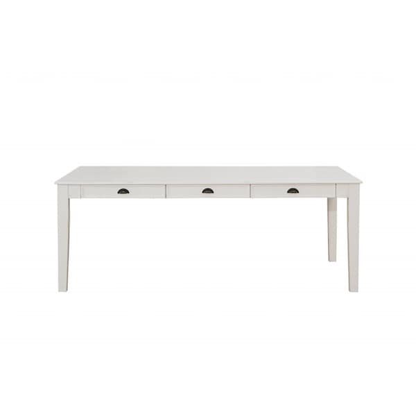 Homeroots 78" White Solid Wood Dining Table 318942 - main