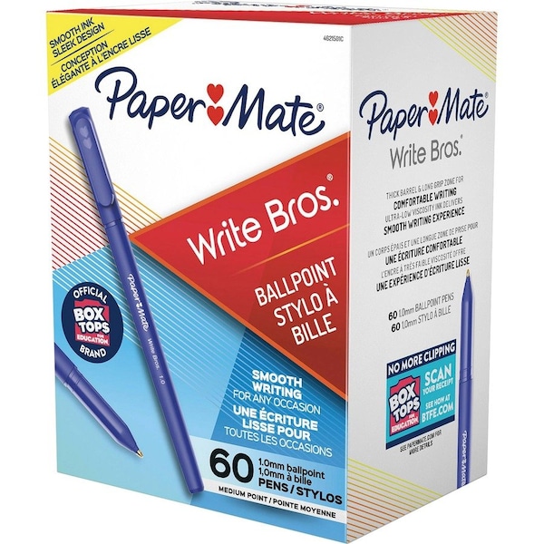 Sanford Paper Mate Ballpoint Stick Pen, Blue Ink, Medium, 60 per Pack 4621501C - main
