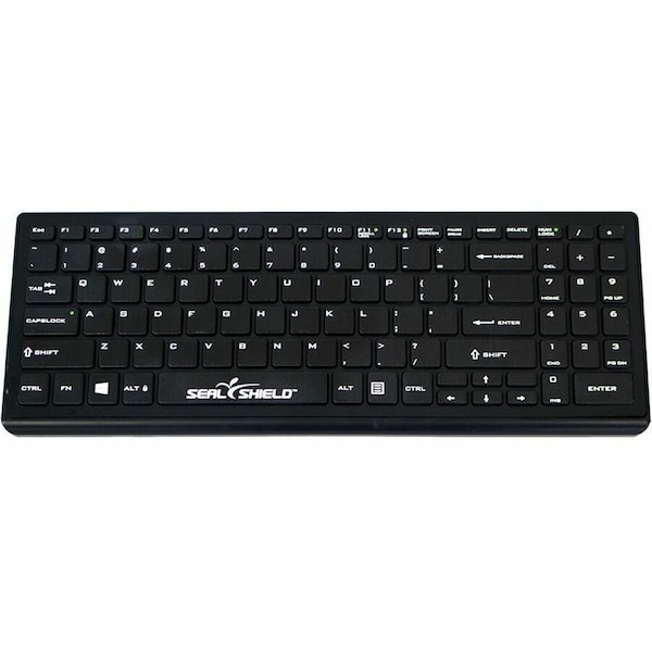Sealshield Seal Shield Cleanwipe Pro Waterproof Keyboard - Cable Connectivity - USB Interface - Black SSKSV101PRO - main