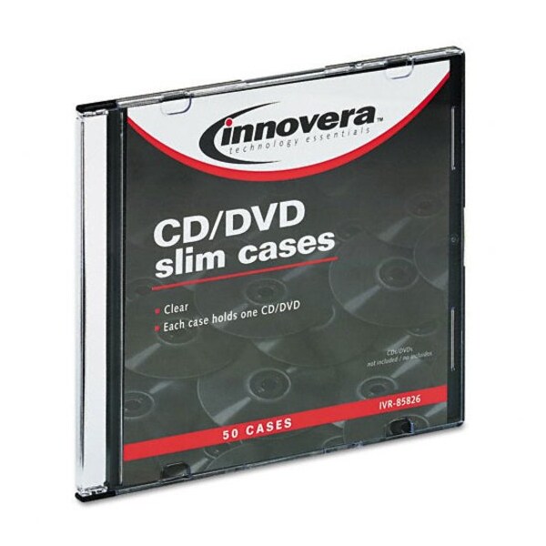 Innovera 85826 Slim CD Jewel Case - Jewel CasePolystyrene - Clear - 1 CD/DVD 85826 - main