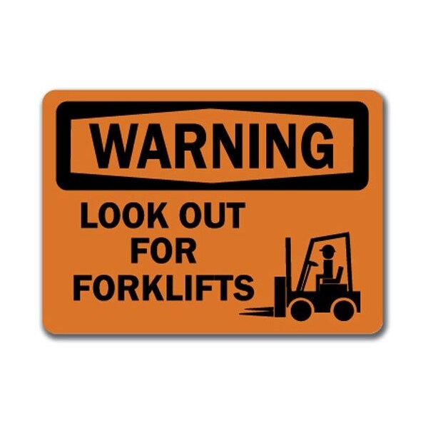 Signmission Warning Sign-Look Out For Forklifts-10in x 14in OSHA Sign, 10" L, 14" H, WS-Look Out For Forklifts WS-Look Out For Forklifts - main