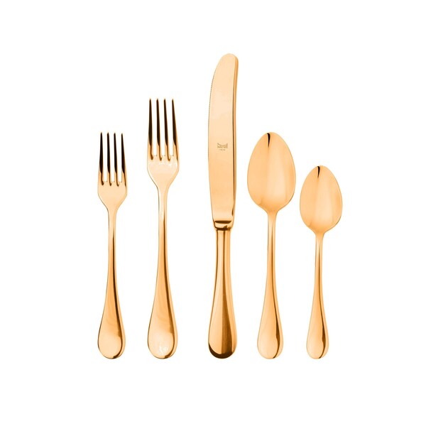 Mepra Brescia Gold Flatware Set - 5 Pcs. 1020B22005O - main